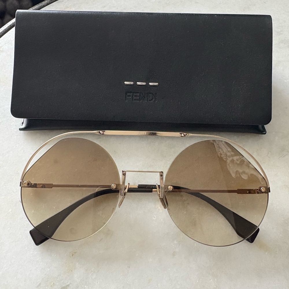 Authentic Fendi Sunglasses FF 0326/S QHO3X Gold 0326 Frame